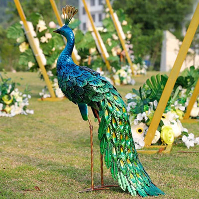 Brand New cheapest Metal Peacock Statue!